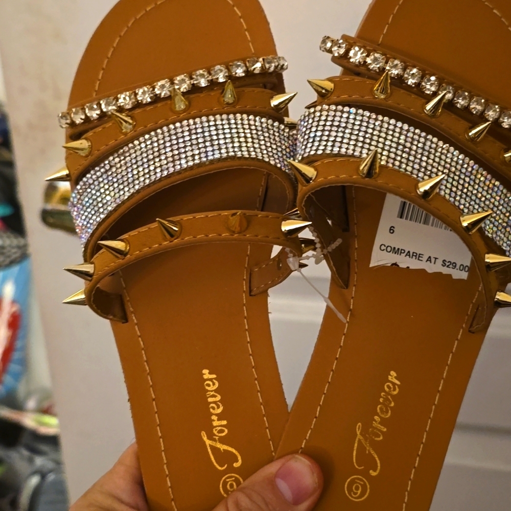 GLAM Rocker gal sandals kind of edgy
